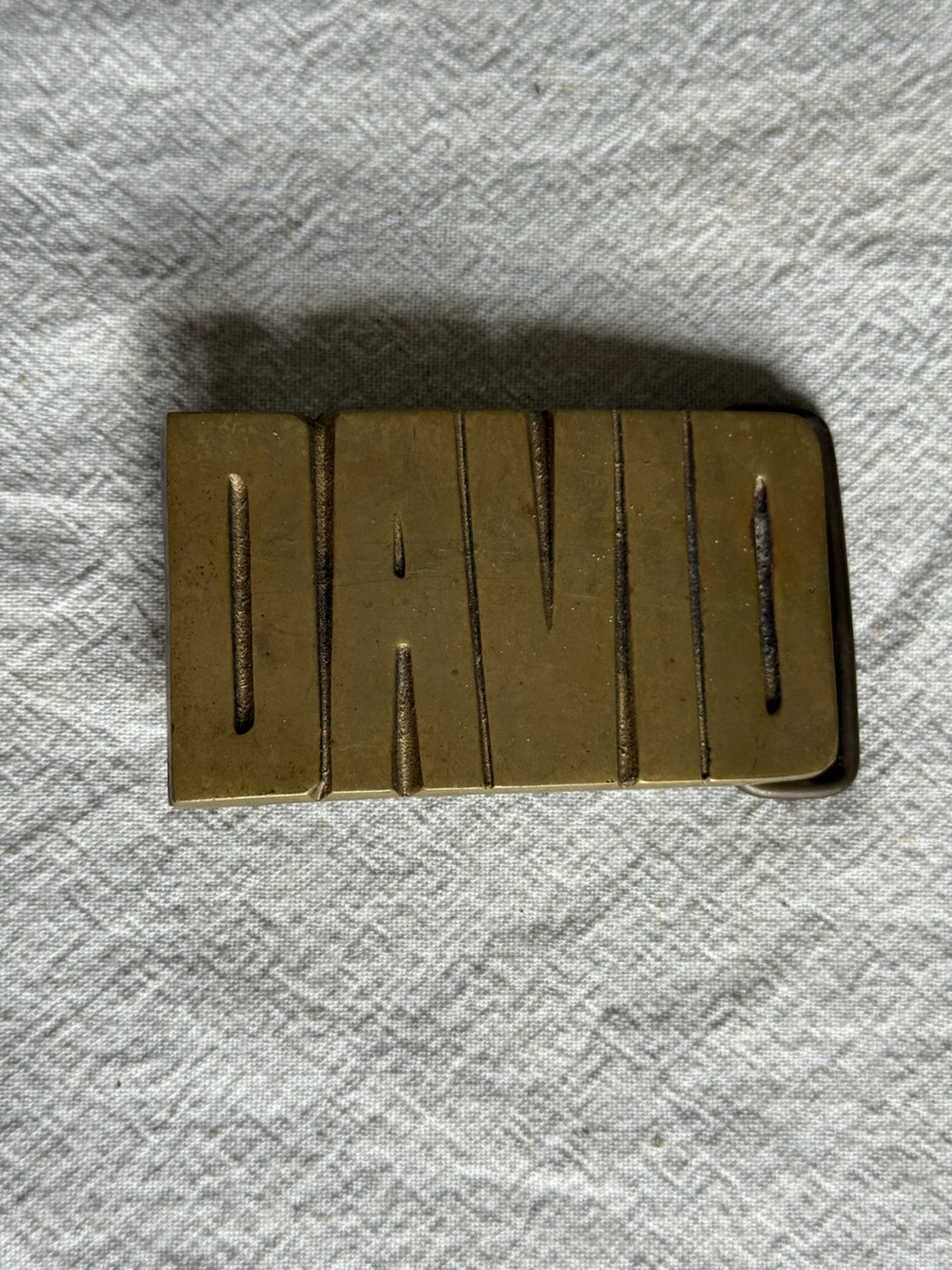Vintage Solid brass David belt buckle
